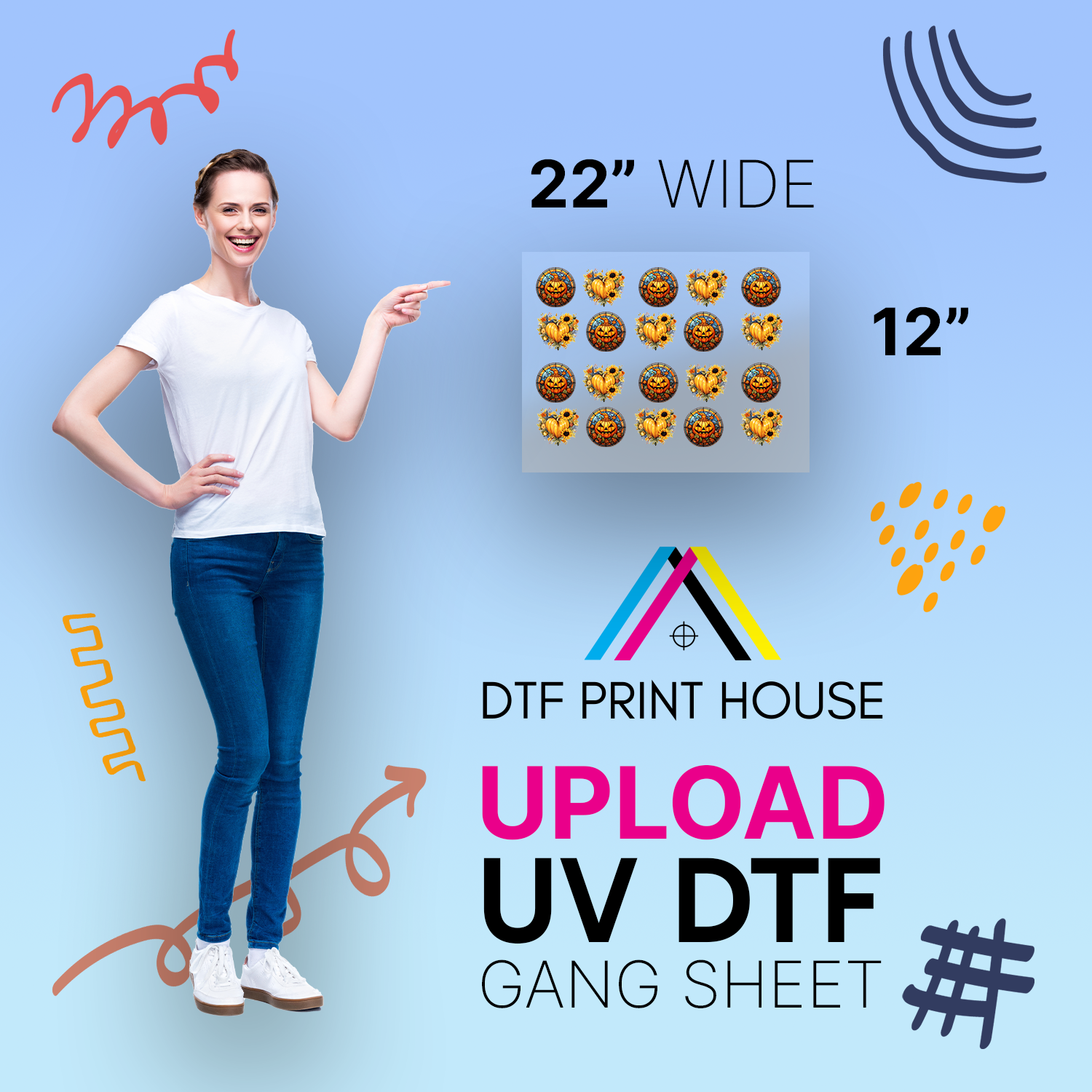 Upload UV DTF Gang Sheet 22"x12"