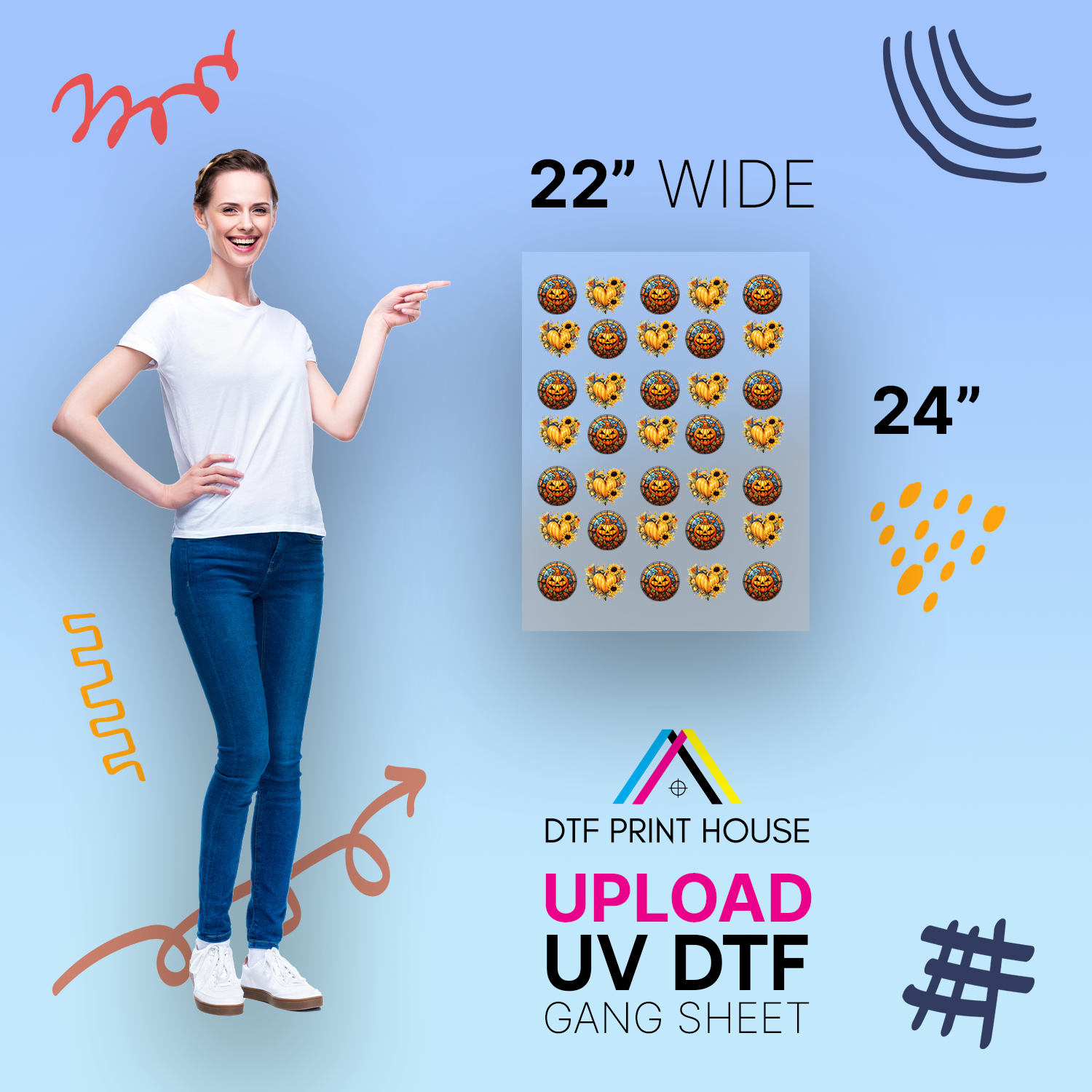 Upload UV DTF Gang Sheet 22"x24"