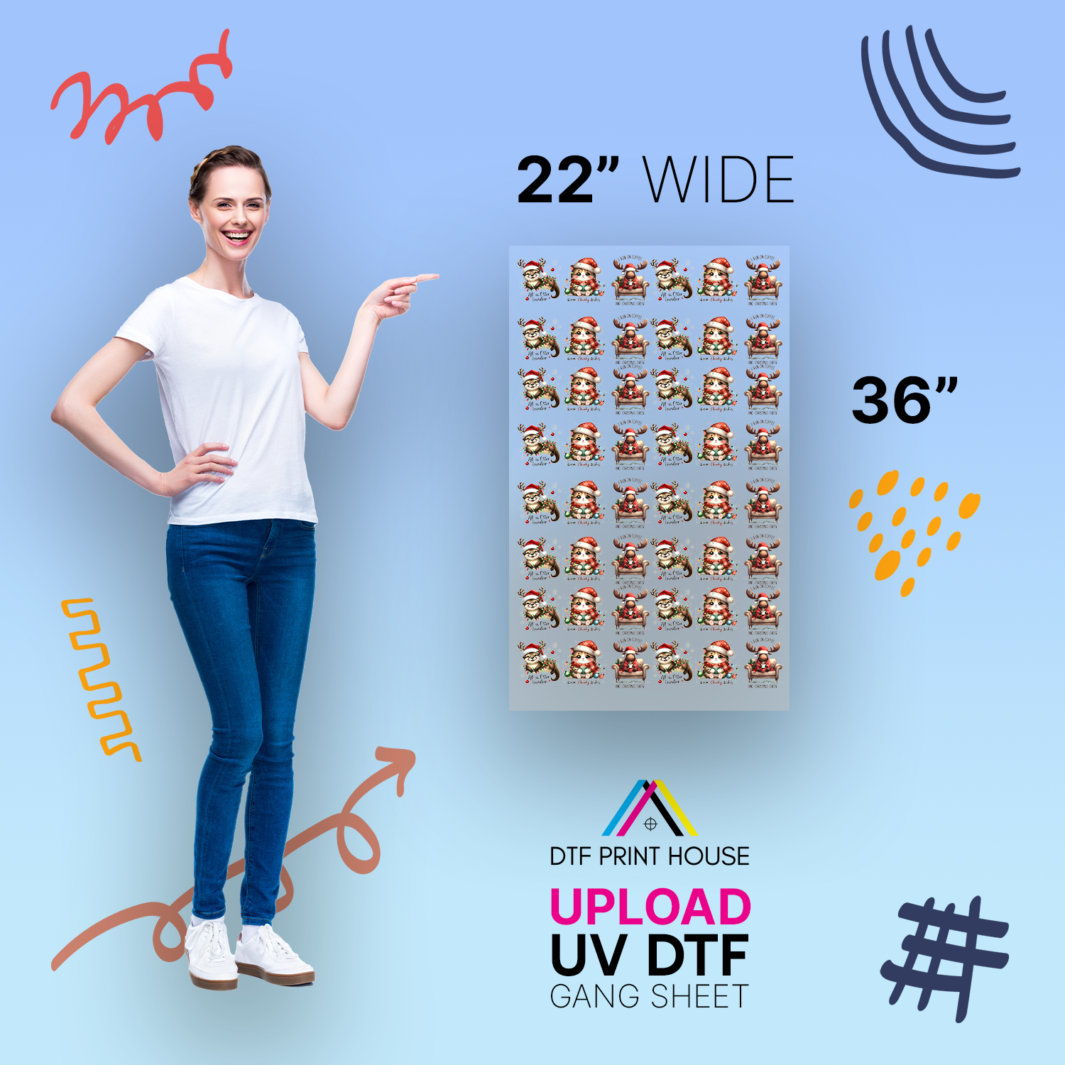 Upload UV DTF Gang Sheet 22"x36"