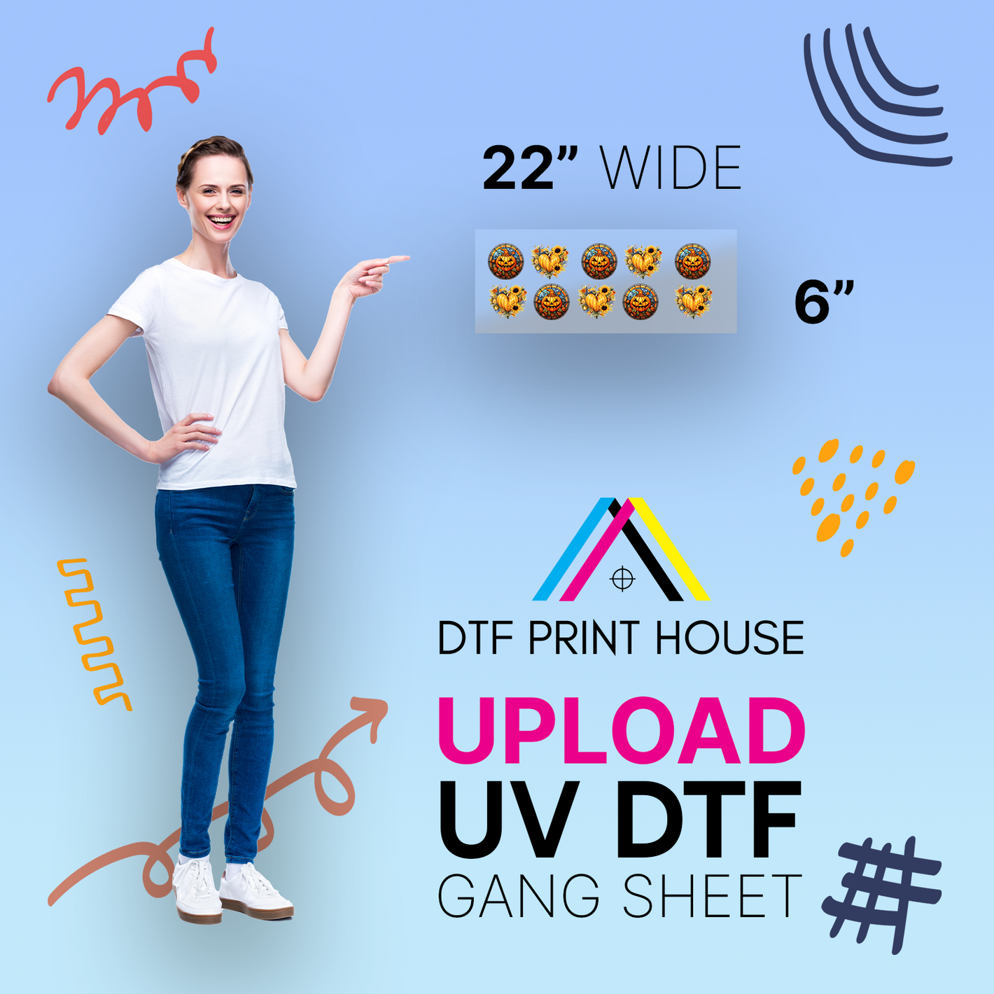 Upload UV DTF Gang Sheet 22"x6"