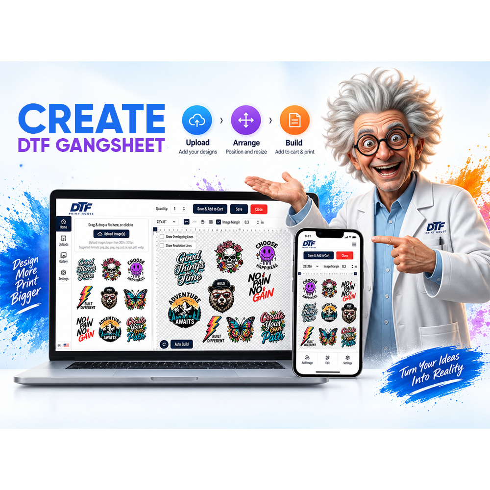 Create DTF Gang Sheet