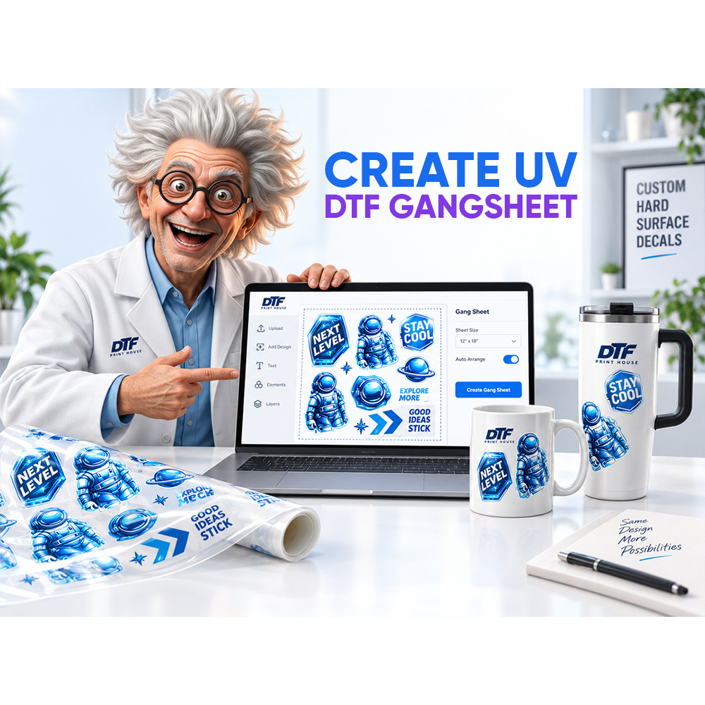 Create UV DTF Gang Sheet