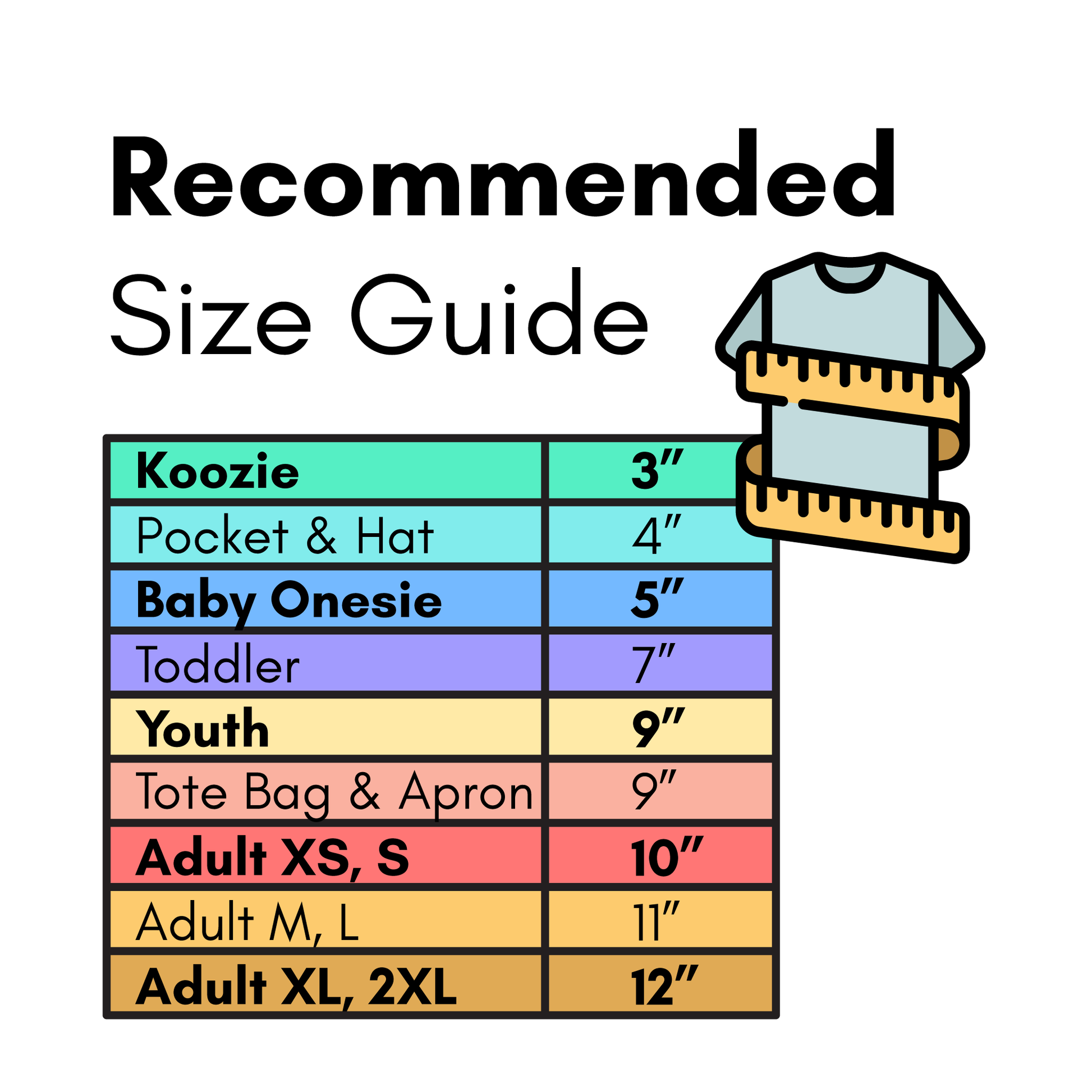 Order by Size 18" Width