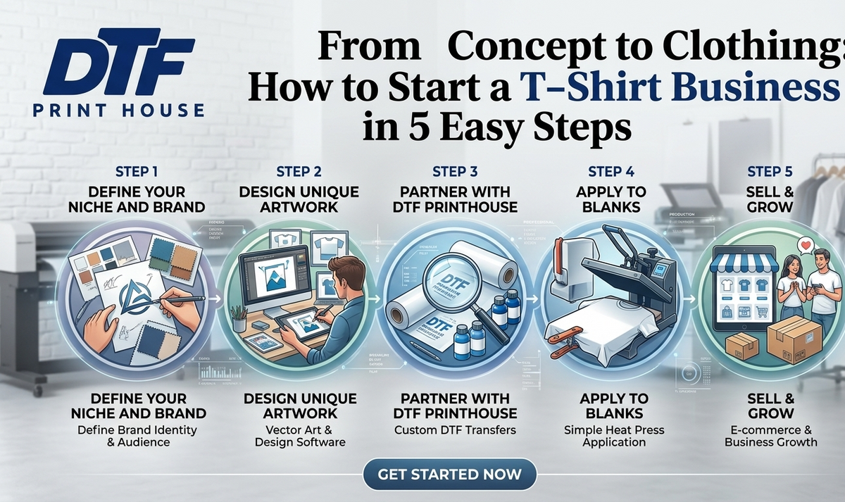 From Concept to Clothing: How to Start a T-Shirt Business in 5 Easy Steps