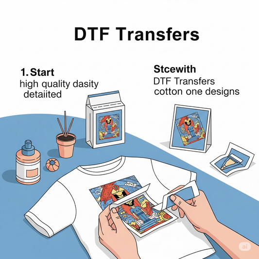 "DTF printer printing a custom design onto transfer film for shirts."