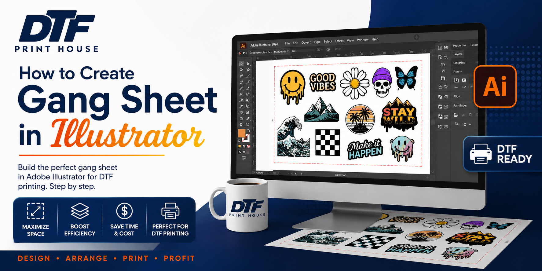 How to Create Gang Sheet in Illustrator