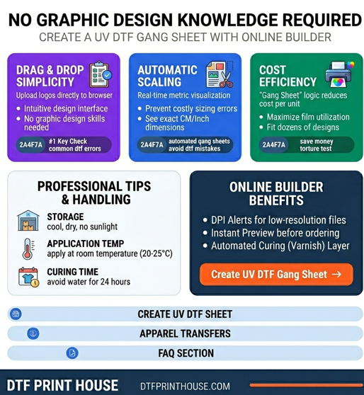 No Graphic Design Knowledge Required: How to Create a UV DTF Page with Online Builder