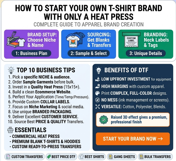 How to Start Your Own T-Shirt Brand with Only a Heat Press