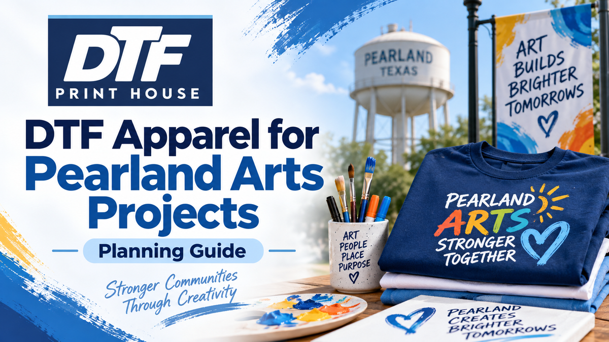 DTF Apparel for Pearland Arts Projects