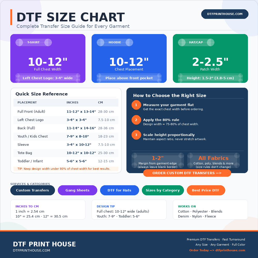 The Ultimate Size Guide for DTF Transfers