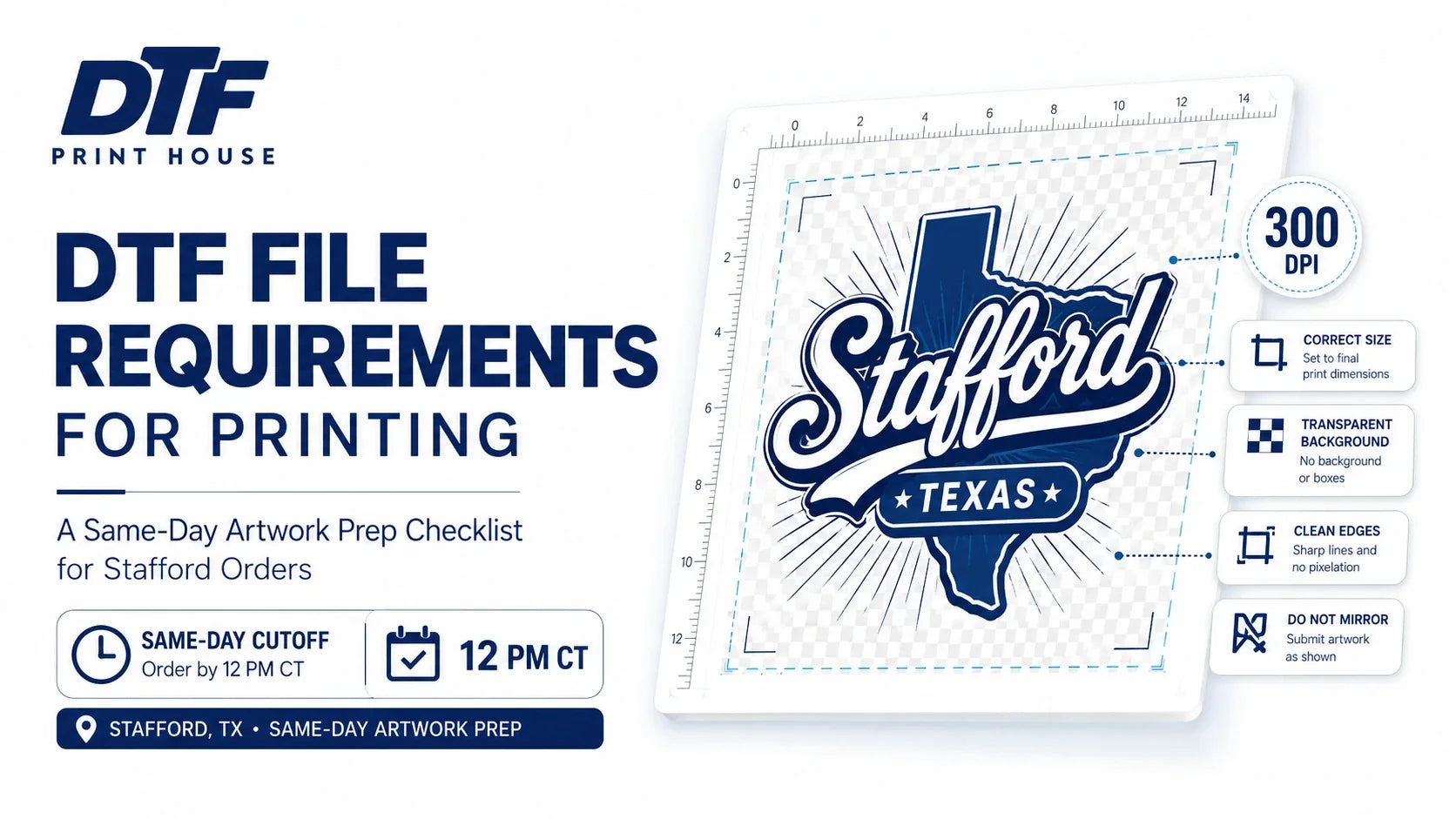 DTF File Requirements for Printing: A Same-Day Artwork Checklist for Stafford