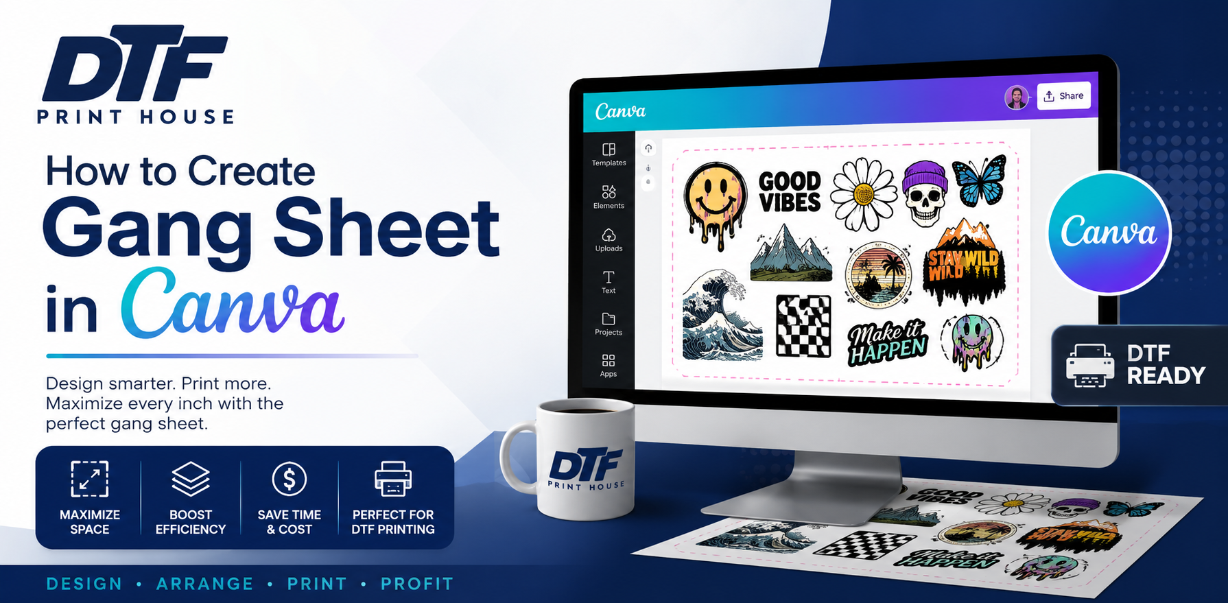 How to Create Gang Sheet in Canva