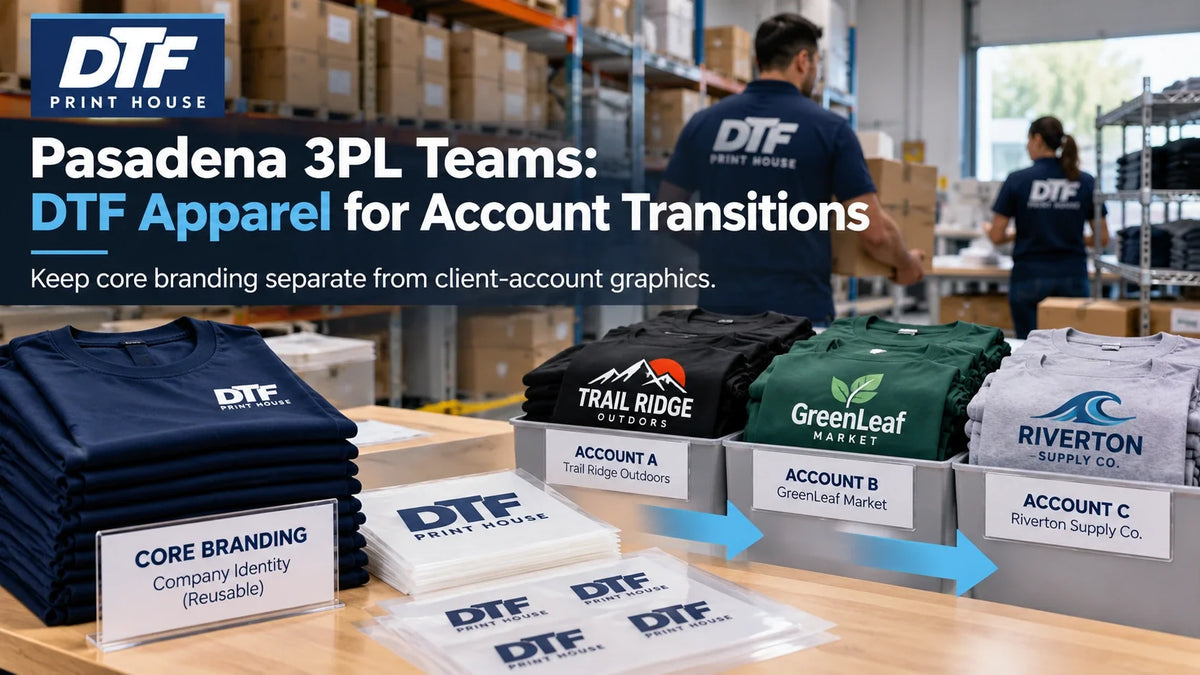 Pasadena 3PL Teams: DTF Apparel for Account Transitions