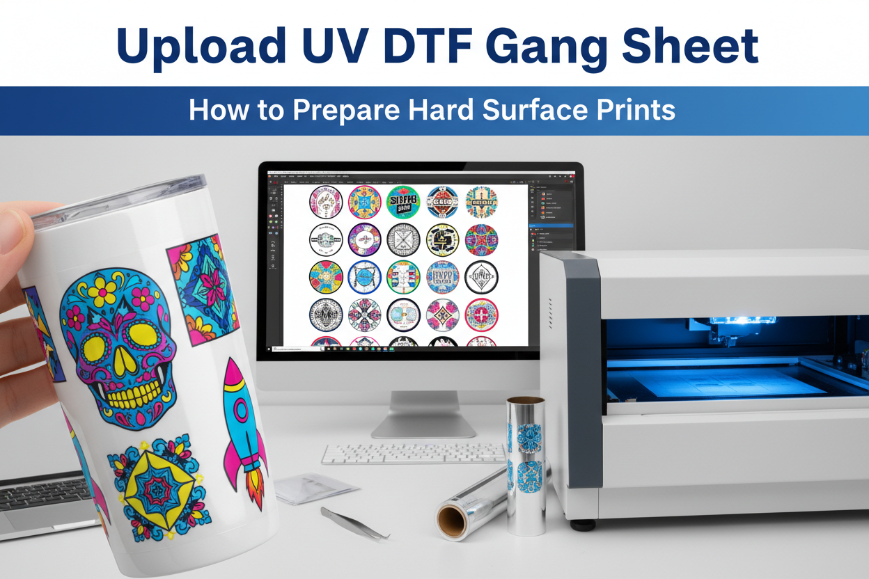 Upload UV DTF Gang Sheet: How to Prepare Hard Surface Prints