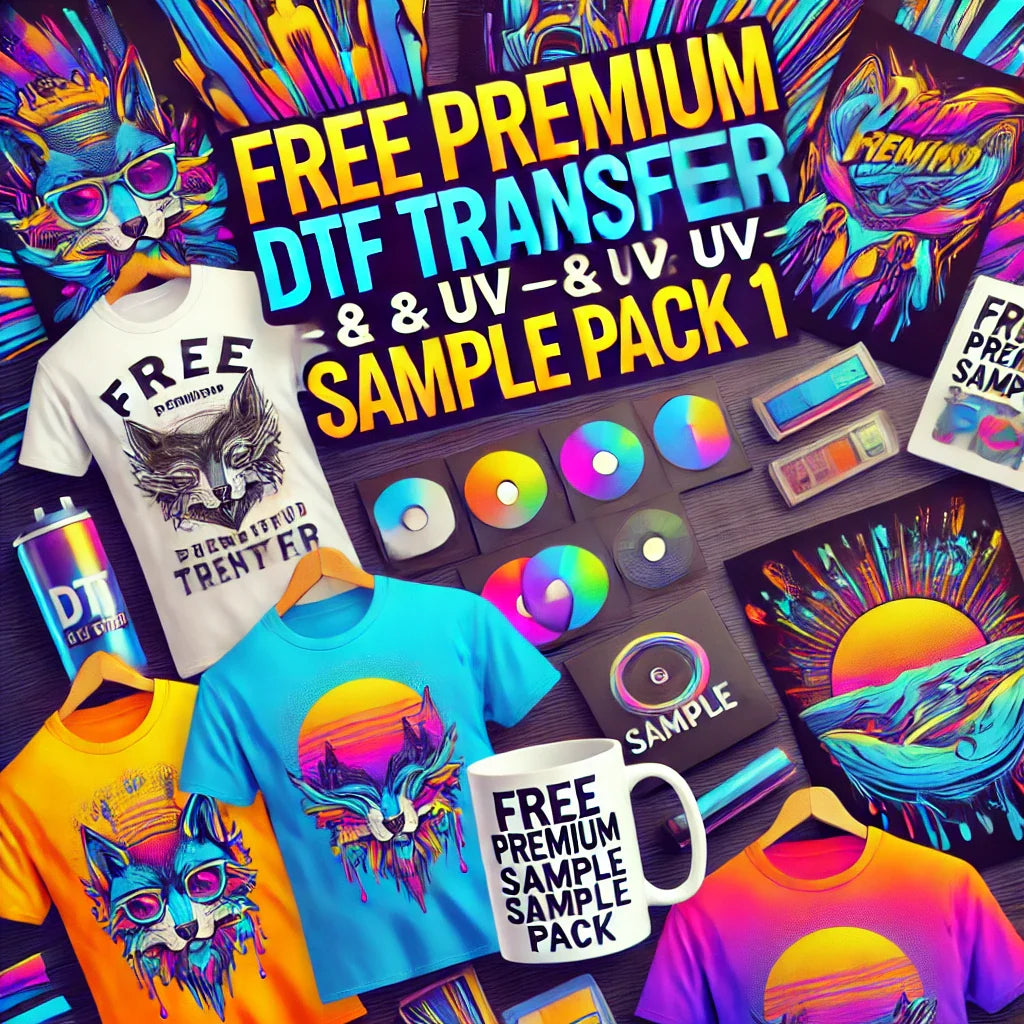 Free Premium DTF Transfer & UV Sample Pack 1