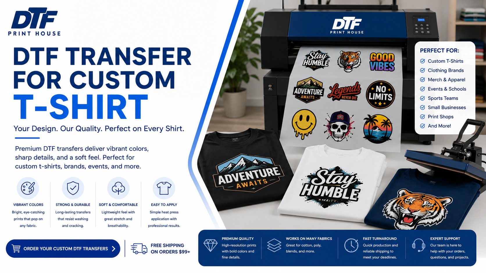 DTF Transfer For Custom T-shirt