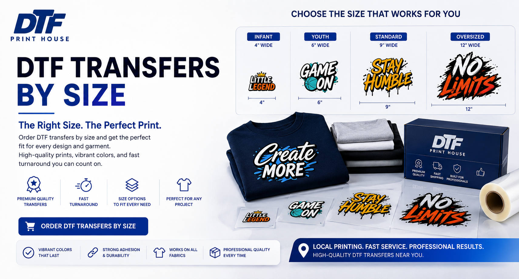 DTF Transfers By Size