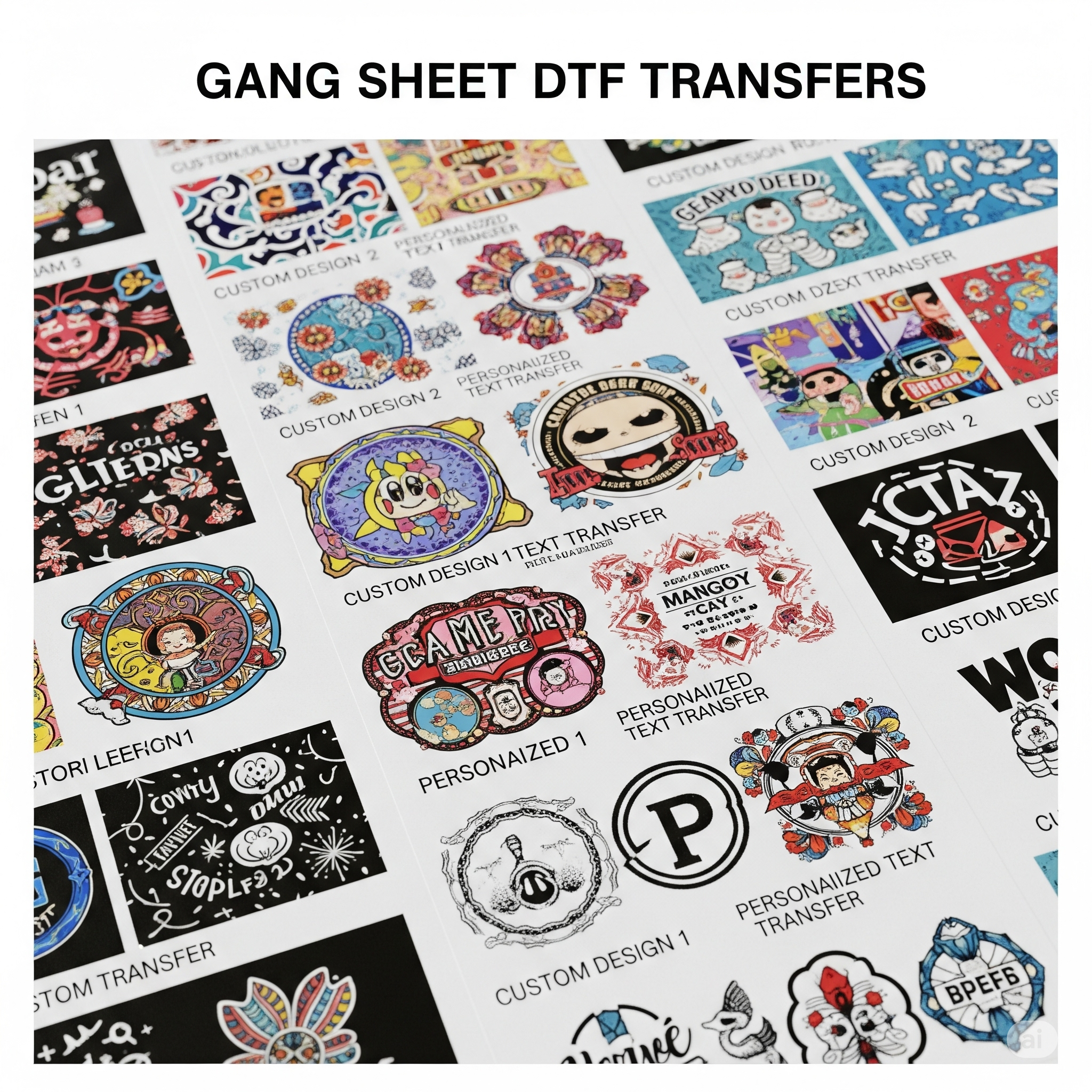 Gang Sheet DTF Transfers