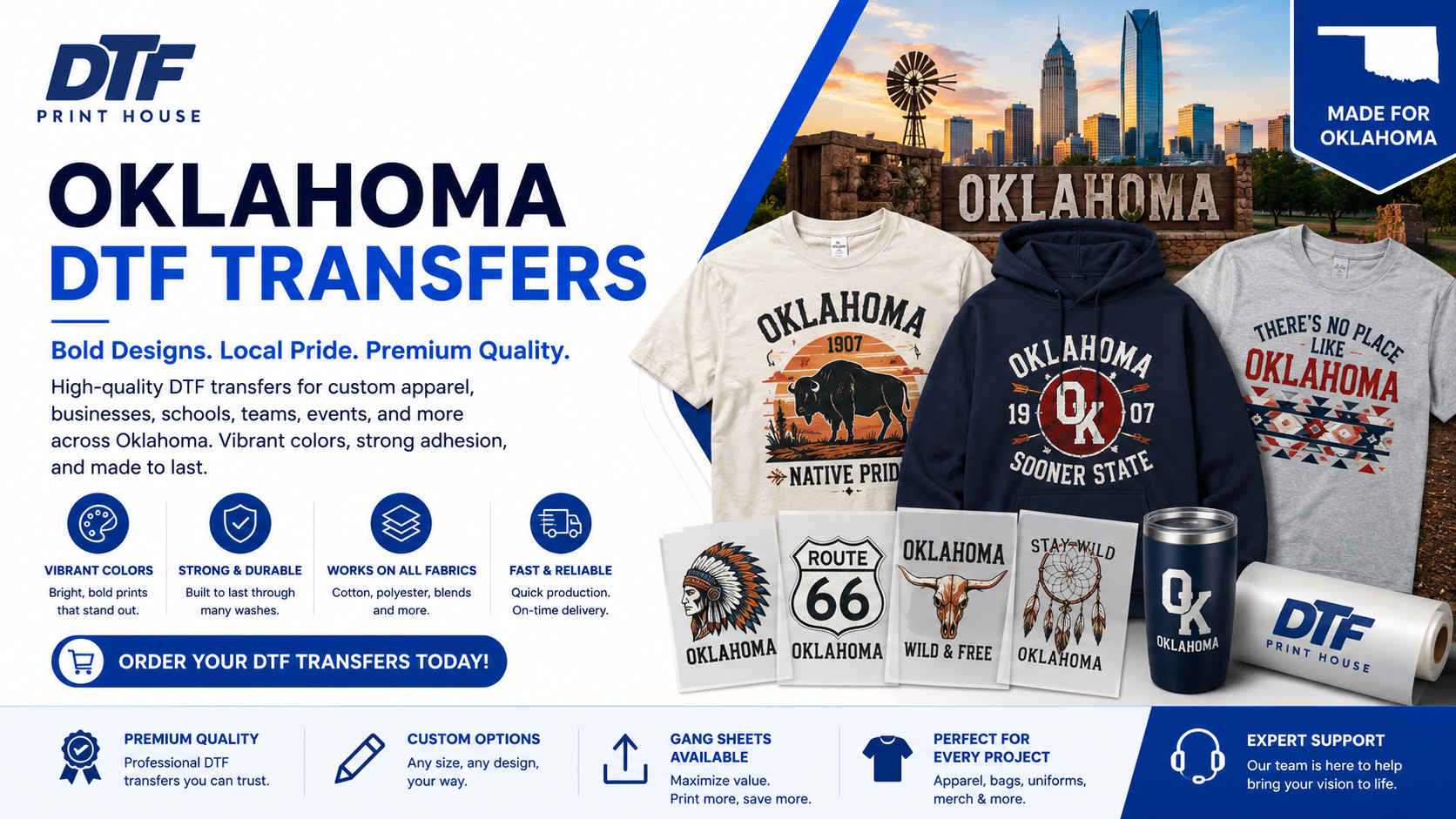 Oklahoma DTF Transfers