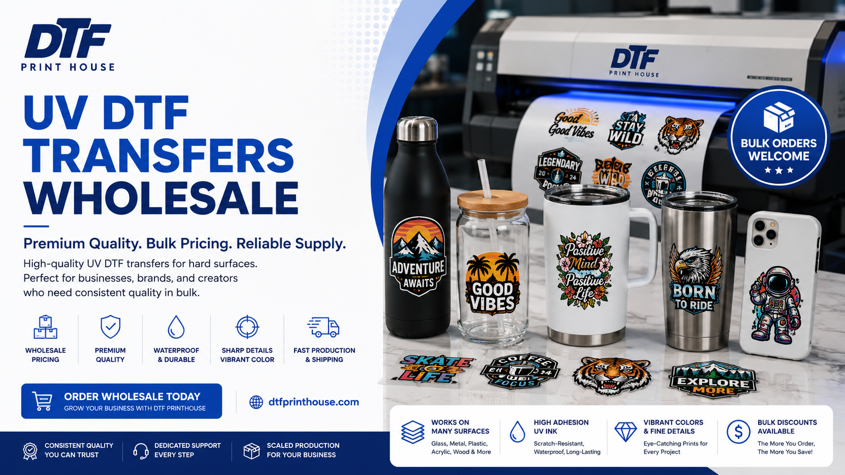 UV DTF Transfers Wholesale