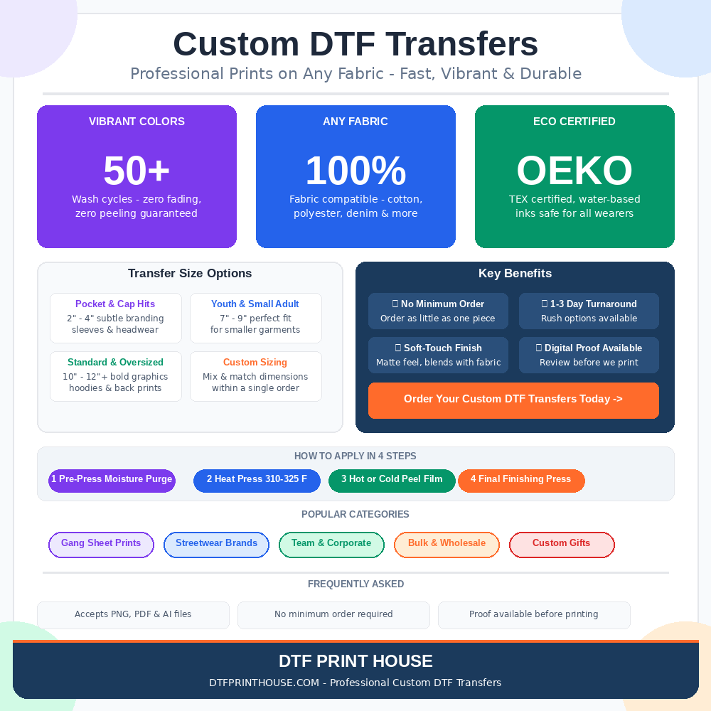 Custom DTF Transfers