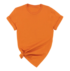 unisex adult t-shirt heather orange color by DTF Print House