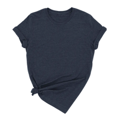 unisex adult t-shirt heather navy color by DTF Print House