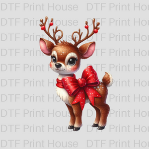 BABY REINDEER BOW CHRISTMAS DTF TRANSFER 2