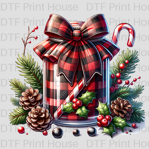 CONE CHRISTMAS JAR CHRISTMAS DTF TRANSFER