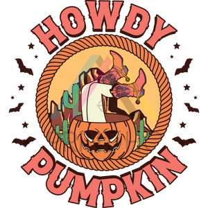 HOWDY PUMPKIN HALLOWEEN DTF TRANSFER