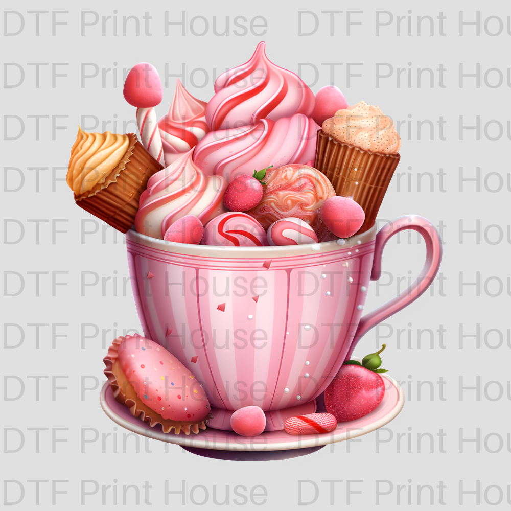 HOT COCOA WITH CANDIES CHRISTMAS DTF TRANSFER