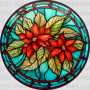 POINSETTIA FLOWERS CHRISTMAS DTF TRANSFER