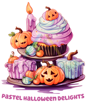 PASTEL CUPCAKES HALLOWEEN DTF TRANSFER