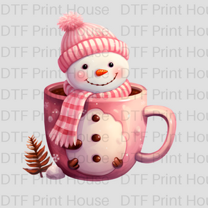 SNOWMAN IN THE MUG CHRISTMAS DTF TRANSFER