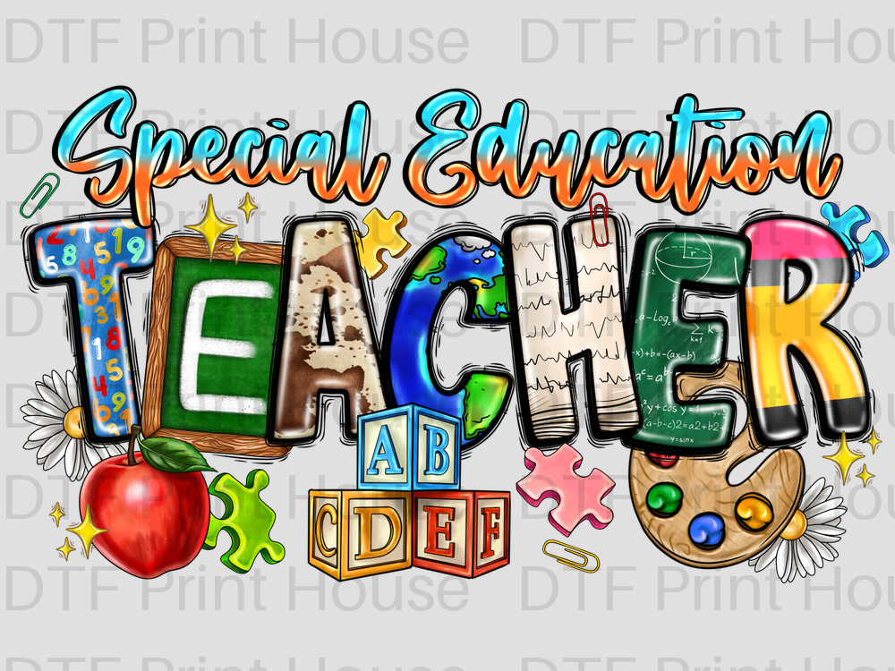 SPECIAL EDUCATION TEACHER TEACHER DTF TRANSFER