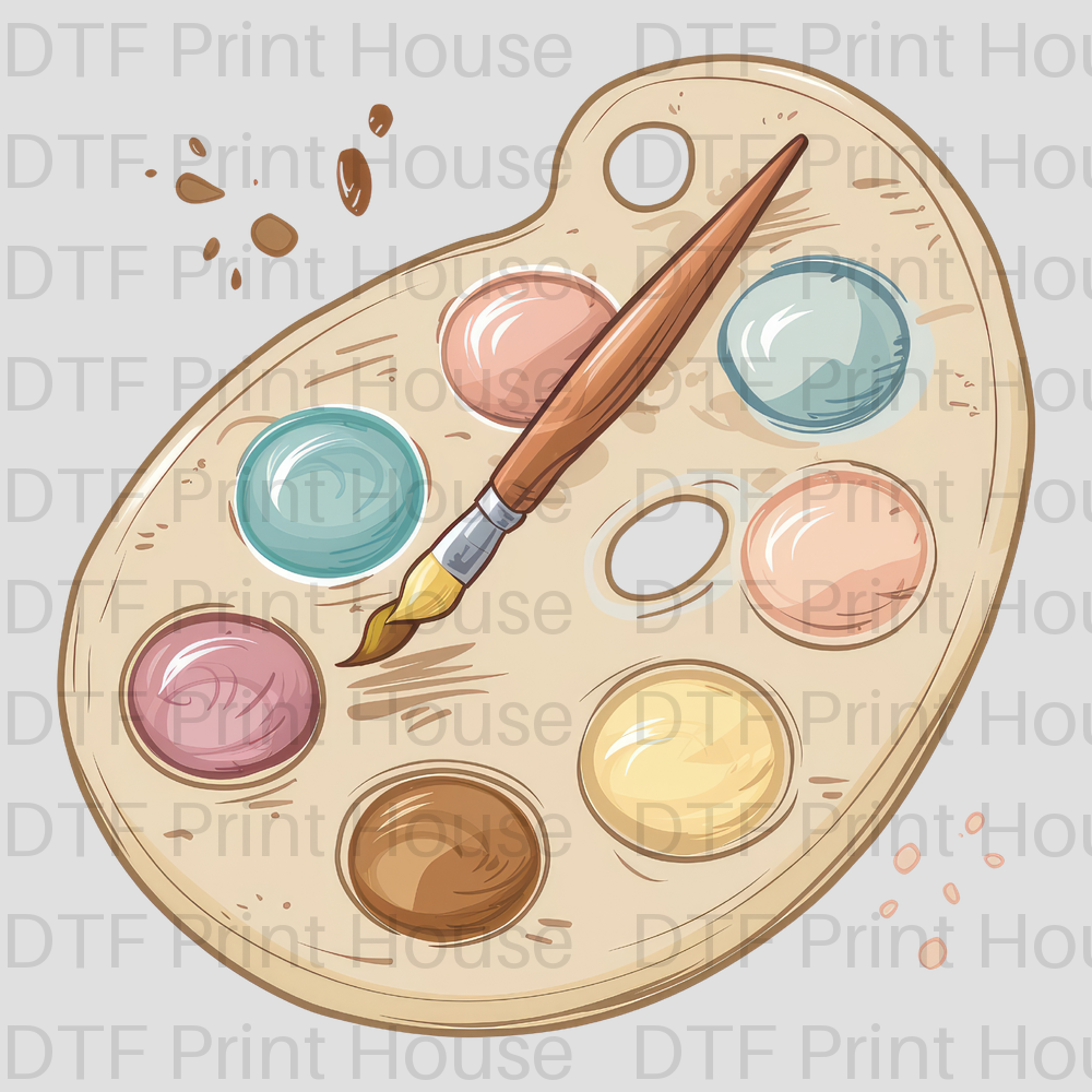 WATERCOLOR PALETTE TEACHER DTF TRANSFER