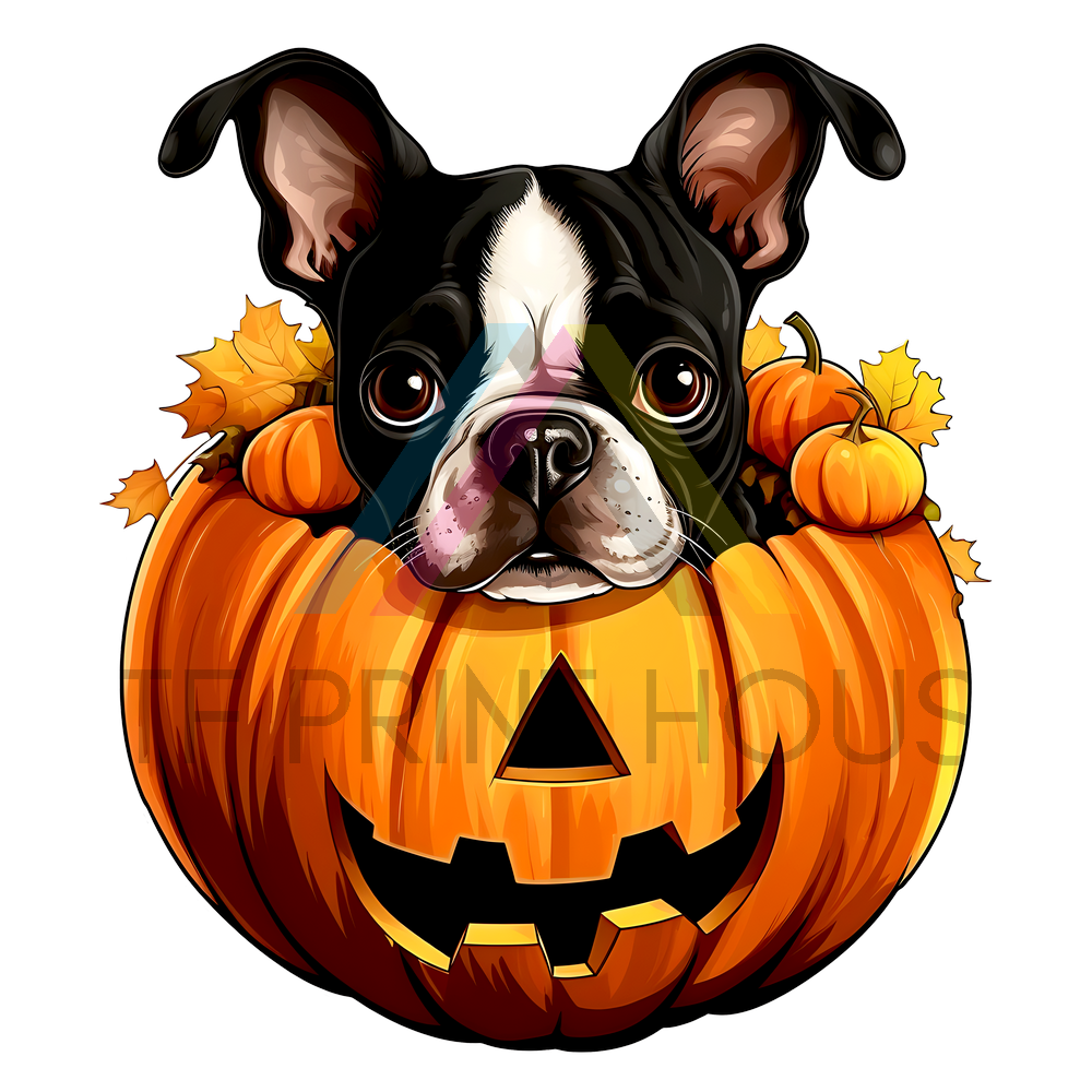 BOSTON TERRIER HALLOWEEN DTF TRANSFER