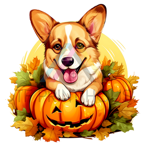 PEMBROKE WELSH CORGI HALLOWEEN DTF TRANSFER