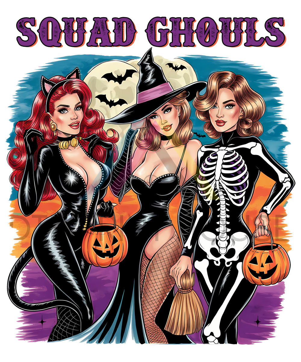 SQUAD GHOULS HALLOWEEN DTF TRANSFER