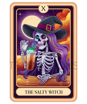 THE SALTY WITCH TAROT HALLOWEEN DTF TRANSFER