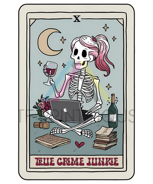 TRUE CRIME JUNKLE TAROT HALLOWEEN DTF TRANSFER