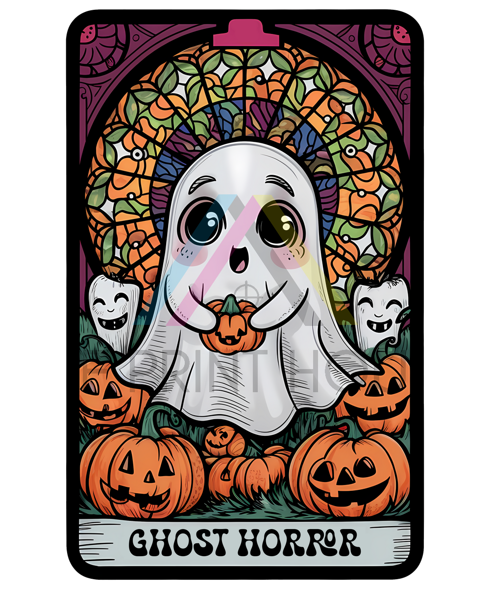 GHOST HORROR TAROT HALLOWEEN DTF TRANSFER