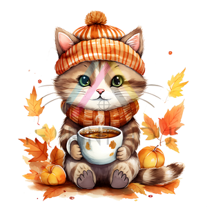 FALL KITTEN THANKSGIVING DTF