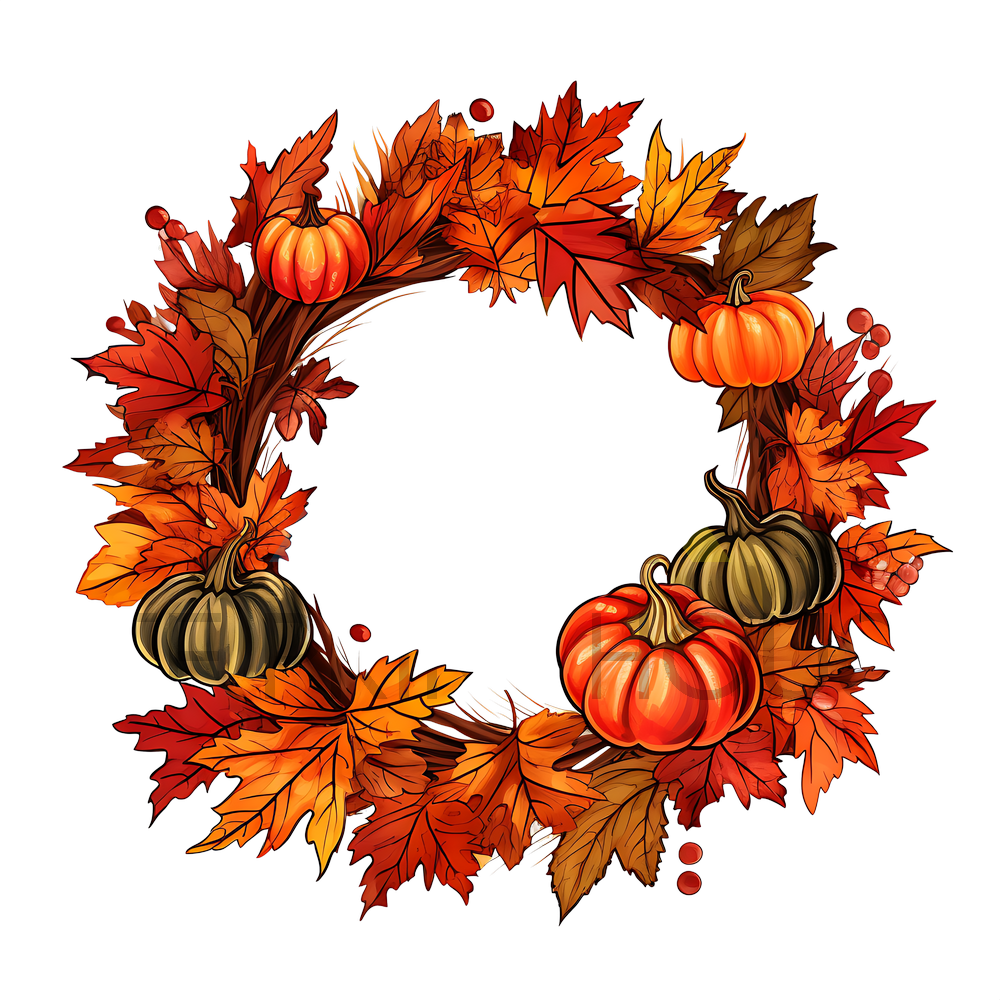 FALL WREATHS THANKSGIVING DTF