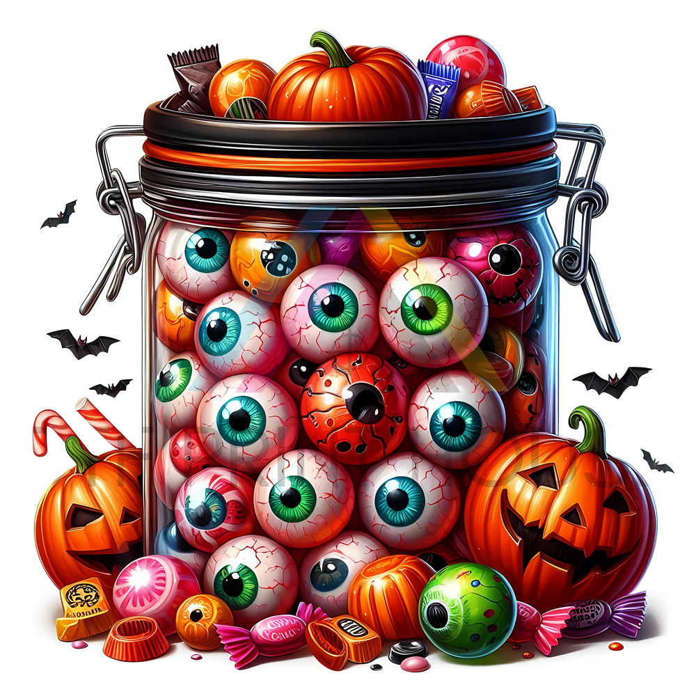 EYES JAR HALLOWEEN DTF TRANSFER